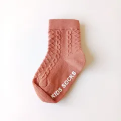 【新品】テラコッタカラー  ベビーソックス Mサイズ　12 13 14cm