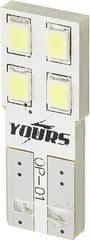 【在庫処分】YOURS(ユアーズ) T10 板型 LED 4LED 1個売り ウェッジ プレートタイプ 極性なし ドアカーテシランプ/ラゲッジランプなどに トランクルーム カスタム パーツ アクセサリー ドレスアップ toyota-room-doorc