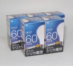 やさしい明るさが魅力★ホワイトシリカ電球60W形5個/セット