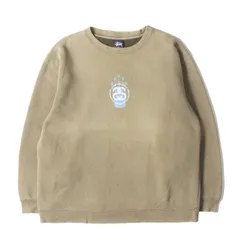 STUSSY ステューシー スウェット カーキ サイズ:M | 90s OLD STUSSY 紺タグ SSリンクロゴ スウェットシャツ | トップス トレーナー | 90年代 アーカイブ 【メンズ】【中古】
