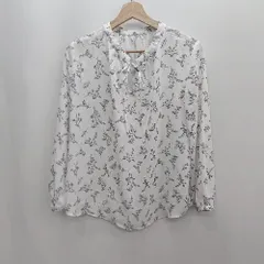 ◇ ⊂ Φ ROPE PICNIC ロペピクニック 総柄 長袖 ブラウス サイズ38 ホワイト系 レディース E  【1501160032423】