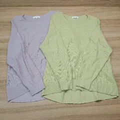 ◇ 《 GLOBAL WORK グローバルワーク まとめ売り2点セット サイズM 薄手 ハイゲージ ニット レディース 》 E  【1306140015096】