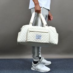 新品 折り畳み可能シューズ収納付き大容量2WAYボストンキャリーオンバッグ/アイボリー(CG-AB2482)ゴルフ ゴルフバッグ ボストンバッグ メンズ レディース ユニセックス ダブルファスナー エコバッグ シューズイン 旅行 鞄 カバン ゴルフ用品 小物