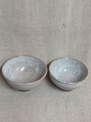 斑唐津茶碗２個セット　唐津焼山茶窯井上良製造