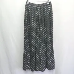 ◇ Θ STRAWBERRY-FIELDS ウエストゴム ドット柄 ガウチョ バギーパンツ サイズ2 ブラック レディース E  【1410100021222】