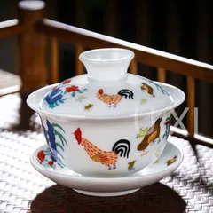 【2025秋冬新作】 磁器 新品未使用 煎茶器 茶碗 黒金馬蹄三才蓋碗 茶器 工芸品
