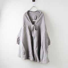 g) グラム ⿻ リネン サイドギャザー スキッパー プルオーバー 