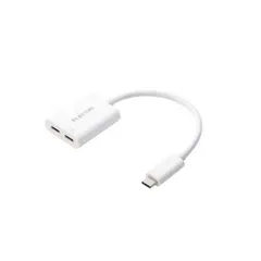 【 新品 未開封 】 エレコム USB-C 変換アダプタ USB-C to USB-C×2 高速データ転送 ホワイト MPA-C2CPD100WH 未使用 送料無料のサムネイル