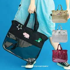 【正規品取扱店･新品】Disney トートバッグ トイストーリー ディズニー レディース アコモデ D-BC111 TOYSTORY マルチポケットトート 収納 大きめ 前面ポケット PVCポケット 推し活