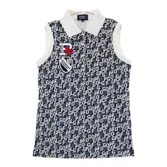 サイズ：00 PEARLY GATES パーリーゲイツ  ノースリーブ ポロシャツ 総柄 ネイビー系 [240101304702]# ゴルフウェア レディース ストスト