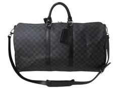 極美品 LOUISVUITTON ルイヴィトン キーポルバンドリエール55 ボストンバッグ N41413 ダミエグラフィット キャンバス ブラック 中古 4b002330