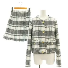 スナイデル SNIDEL 24SS ミドルツイード ジャケット スカート セットアップ チェック 上1 下0 マルチカラー /SS ■OS