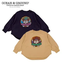 ocean&ground HELLO MONSTERSプリント Tシャツ 長袖 ロンT オーシャンアンドグラウンド 子供服 スクールサイズ 男の子 女の子 トップス おでかけ 2025AW