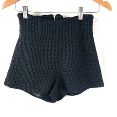 スナイデル Snidel ショートパンツ ジップ付き 裏地付き 黒 0サイズ 944171