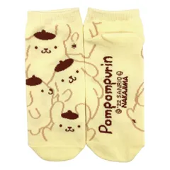  ポムポムプリン ソックス 靴下 いろいろポーズ スニーカーソックス 大人 レディース 女性 サンリオ キャラクター 