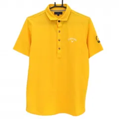★SALE価格★【美品】キャロウェイ 半袖ポロシャツ イエロー ロゴ刺しゅう  メンズ L ゴルフウェア Callaway