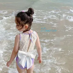 2025 NEW ARRIVAL 子供水着 80~140CM マーメイド ラッシュガード 人魚姫 リボンレース キャップ付き 水着 キッ 子ども にんぎょひめ ジュニア ワンピース水着  vii3w627129