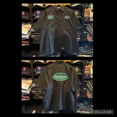 BEN DAVIS(ベンデイビス) WAPPEN S/S WORK SHIRTS ワッペンワークシャツ T-23580032 BLACK Lサイズ