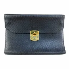 ボッテガヴェネタ BOTTEGA VENETA レザー クラッチバッグ セカンドバッグ ハンド 無地 黒 ブラック 鞄 かばん ☆AA★のサムネイル