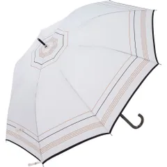 ☆ シンプルボーダーホワイト ☆ さかさかさ ジャンプ傘 60cm 逆さ傘 長傘 ジャンプ傘 傘 かさ 60cm 雨傘 アンブレラ グラスファイバー 無地 シンプル パイピング さかさかさ SAKASAKASA 通勤 通学 レディース雨傘 メンズ雨傘