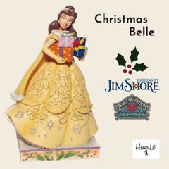 ジムショア ディズニー ベル クリスマスギフト フィギュア プリンセス アンティーク おしゃれ インテリア 置物 Christmas Belle ディズニートラディション JIM SHORE 正規輸入品 クリスマス プレゼント ギフト 飾り