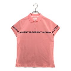 中古 レディース ジャックバニー Jack Bunny!! 半袖ポロシャツ 2(L) ピンク 鹿の子