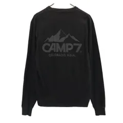 キャンプセブン バックプリント 長袖 Tシャツ M ブラック系 CAMP7 ロゴ ロンT ポケT メンズ 【中古】  【230804】