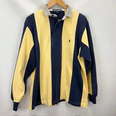 90年代 POLO SPORT RALPH LAUREN ストライプ　ラガーシャツ サイズⅬ　襟切替　06121505　01