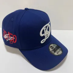 特注大谷翔平選手サイン入り　 キャップ  50/50カスタム　 ロサンゼルスドジャースシティコネクト ドジャーブルー 刺繍レッド&ホワイト　スプリングトレーニング　開幕戦　東京シリーズ