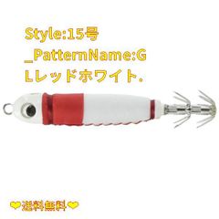 【数量限定♪】Style:15号_PatternName:GLレッドホワイト. バレーヒル(ValleyHill) エギ スクイッドシーカー メタリン 15号 #05 GLレッドホワイト.