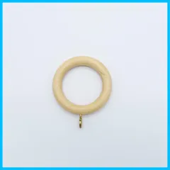 【特価商品】木製 ランナー 10個セット (内径36mm リングランナー ナチュラル) 木製カーテンレール用