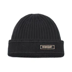 バーバリー BURBERRY ニットキャップ ニット帽 ブラック ウール