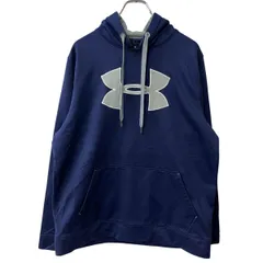 UNDER ARMOUR ロゴスウェット パーカー L ネイビー アンダーアーマー フーディー プルオーバー トップス 古着卸 アメリカ仕入 a709-5968