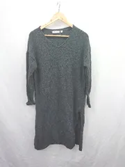 ◇ Θ niko and … ニコアンド 無地 長袖 膝下丈 ワンピース サイズ3 グレー系 レディース E  【1507030008277】