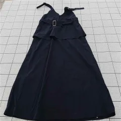 ◇ Θ JUNOAH ジュノア ロング丈 サロペット スカート サイズL ネイビー系 レディース E  【1509180011732】のサムネイル
