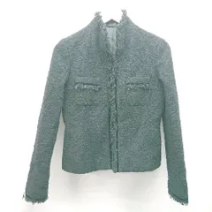 ◇ COMME CA ISM 無地 厚手 アウター シンプル 長袖 ツイードジャケット 表記なし ブラック レディース E  【1310050029760】