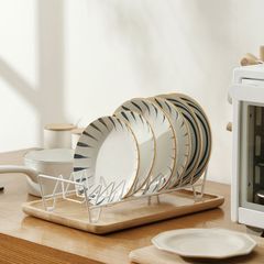 お皿ラック 収納 スタンド 立てて収納 食器棚ディッシュスタンド 保管ホルダー