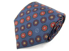 ダンヒル ブランドネクタイ 総柄 小紋柄 シルク イタリア生地 メンズ ネイビー Dunhill 【中古】