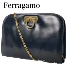 フェラガモ ガンチーニ ショルダーバッグ クラッチバッグ 2WAY