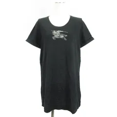 バーバリー ロンドン BURBERRY LONDON 半袖 Tシャツ カットソー ブラック 5 プリント 241121E ■GY09