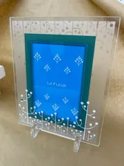 LA FLEUR　ガラスフォトフレーム　小さな小鳥