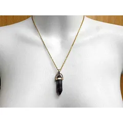 天然石 フローライト六角柱ネックレス(ペンダント)