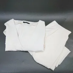 ◇ ⊂ Ｌａ－ｇｅｍｍｅ　ラジエム 後ろウエストゴム セットアップ サイズL アイボリー レディース E  【1501230028738】