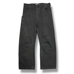 参考上代58300円 entire studios 25SS GEM JEANS ジムジーンズ ワイドデニムパンツ エンタイアスタジオ ESU-S25-11007 ブラック L 94264A6