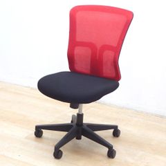 koeki 肘無オフィスチェア CHIARO(RD) 座昇降デスクチェアー完成品 