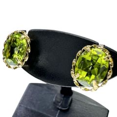 ペリドット 1.20/1.20ct ピアス K18ゴールド 18金  1.3g レディース 【中古】【真子質店】【NN】
