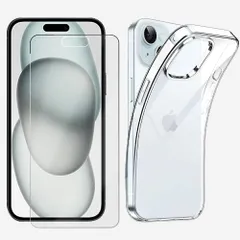 【保護フィルム付き】 iPhone 15Plus ソフトケース TPU 透明 クリア スマホケース 薄型 衝撃吸収 携帯ケース スマホカバー