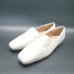 ◇ menue メヌエ スクエアトゥ フラット ローファー カジュアル シューズ サイズM ベーシュ レディース E 【1309040082984】