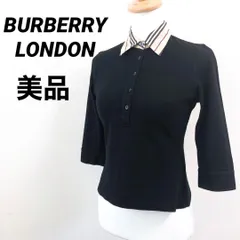 美品　BURBERRY　バーバリーロンドン　半袖ポロシャツ　ノバチェック　S[