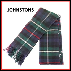 【限定入荷】ジョンストンズ JOHNSTONS マフラー WA000056 KU0309 グリーン ネイビー MACKENZIEのサムネイル